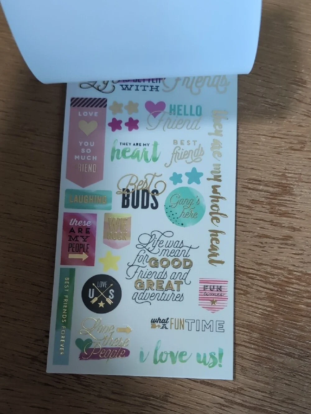 The Happy Planner Watercolor Sticker Set - Pink, Green, Blue, Gold Accents